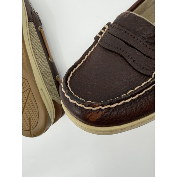 Sperry Top Sider Women's Brown Leather Boat Shoes Loafers Moccasins Size 8.5 - Picture 5 of 10